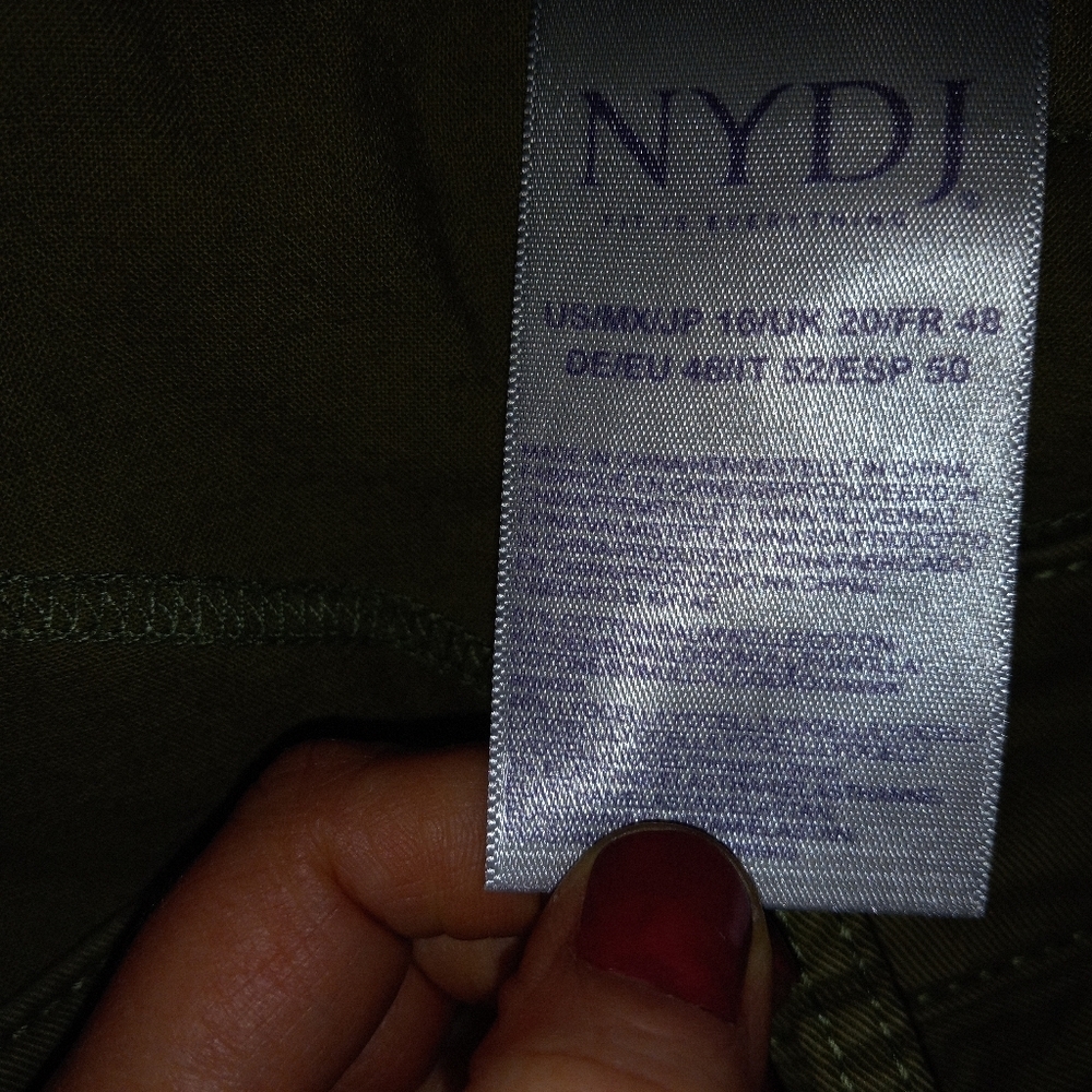 NYDJ 16 Utility Chino Pant Lyocell Blend Liftxtuck Patch Pocket Stretch - Picture 8 of 8
